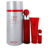 Perry Ellis 360 Red by Perry Ellis Gift Set -- 3.4 oz Eau De Toilette Spray + .25 oz Mini EDT Spray + 3 oz Shower Gel in Tube Box for Men - AuFreshScents.com