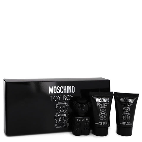 Moschino Toy Boy by Moschino Gift Set -- .17 oz Mini EDP + .8 oz Shower Gel + .8 oz After Shave Balm for Men - AuFreshScents.com