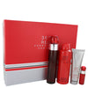 Perry Ellis 360 Red by Perry Ellis Gift Set -- 3.4 oz Eau De Toilette Spray + .25 oz Mini EDT Spray + 6.8 oz Body Spray + 3 oz Shower Gel for Men - AuFreshScents.com